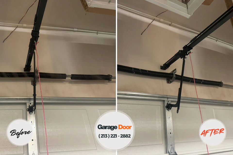 Before and after: garage door installation McAdenville, NC